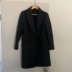 Classic ZARA WOMAN COAT wool grey great condition